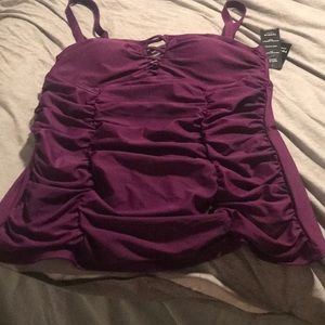 Purple tankini top